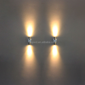 2x1W AC85-265V luces de pared LED modernas de aluminio lámpara de pared aplique de luz de espejo para decoración de pared interior o iluminación