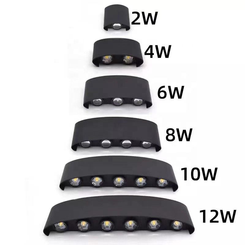 Exterior ajustable arriba abajo paso pasillo cubo cilindro jardín Hotel impermeable Cob Led lámparas de pared 220V iluminación arriba y abajo