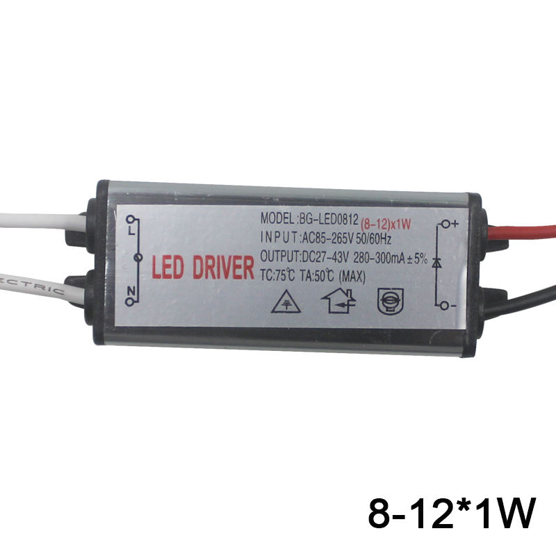 1-3W IP65 controlador de luz LED a prueba de agua AC85-265V DC3-43V transformador LED adaptador de fuente de alimentación para lámpara/Chips Led para exteriores