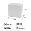 Lámpara de pared de aluminio led para interiores y exteriores Lámpara de pared de cabecera decorativa simple emisora ​​​​de luz