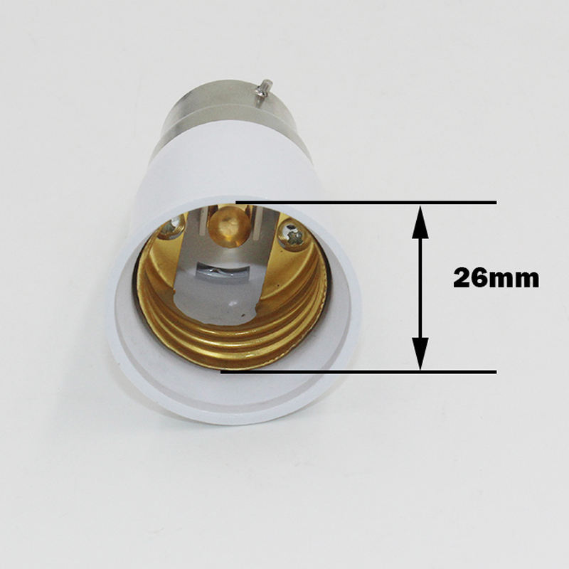 Accesorios de iluminación de enchufe E27 a B22, convertidor de adaptador de enchufe base para lámpara de luz LED, bombilla de tornillo de bayoneta