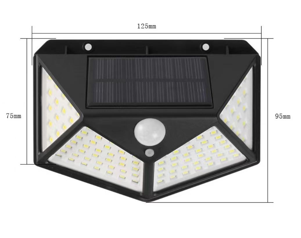 La mejor escalera de jardín para patio trasero al aire libre a prueba de agua IP67 energía Solar 4 lados iluminación lámpara de pared LED Sensor de movimiento luz Solar Led