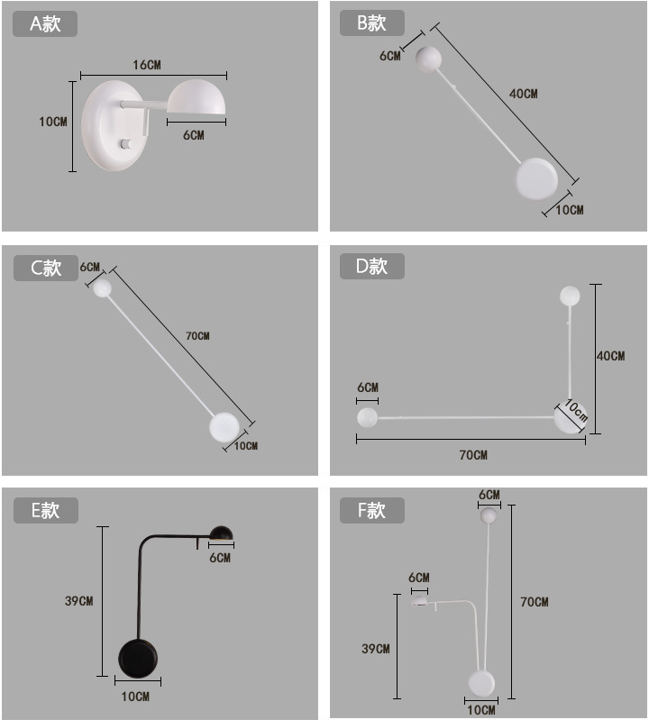 NUEVA lámpara de pared de puntos de arte, lámpara de pared de salón LED moderna, accesorios de iluminación creativos nórdicos para pasillo, lámpara de pared moderna en blanco y negro