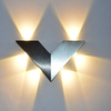 6W Triángulo moderno lámpara de pared para el hogar Aluminio en forma de V simple para la decoración de la iluminación del hogar