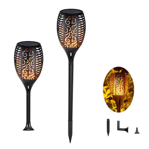 96 LED impermeable parpadeante llama luz Solar jardín lámpara exterior paisaje decoración jardín césped luz