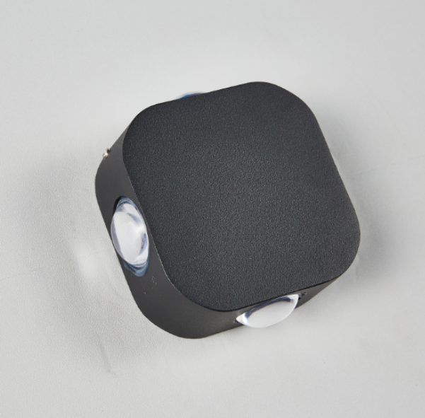 Lámpara de pared LED de 4W para exteriores Lámpara de pared LED para jardín con aplique de pared de aluminio hacia arriba y hacia abajo