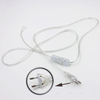 Cable de 2 líneas de 0,75mm, Cable de alimentación de encendido y apagado de 1,8 m para lámpara LED con interruptor de botón, enchufe europeo/estadounidense, interruptor de luz, extensión de Cable transparente