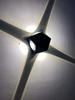 Aplique de pared impermeable concha negra en forma de diamante 12W