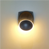 Luz de noche ajustable para decoración de interiores, lámpara de pared redonda blanca y negra de 360 ​​grados con precio de fábrica