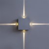 Aplique de pared led cuadrado de plata de buena calidad, lámpara de aplique para loft, precio de fábrica, iluminación interior moderna