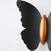 Luz de pared con forma de mariposa de 6W Negro + dorado Arriba y abajo Luminoso Luz exterior Patio Jardín Sala de estar Pasillo Escalera Fondo Lámpara de pared LED impermeable