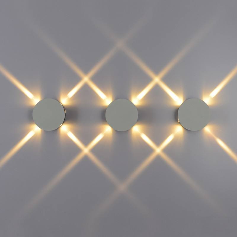 Aplique de pared led de decoración Industrial de lujo redondo montado en la pared interior para sala de estar con material de aluminio