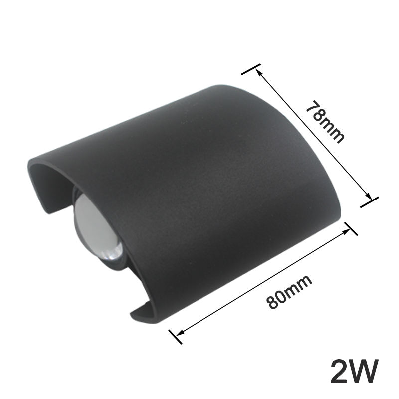 Hagood 2W Led lámpara de pared impermeable al aire libre jardín porche Sconce iluminación con precio de fábrica Wandlampe