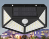 100 luces de pared solares LED Lámpara solar al aire libre Sensor de movimiento Luz de calle solar alimentada por energía solar para luz de jardín