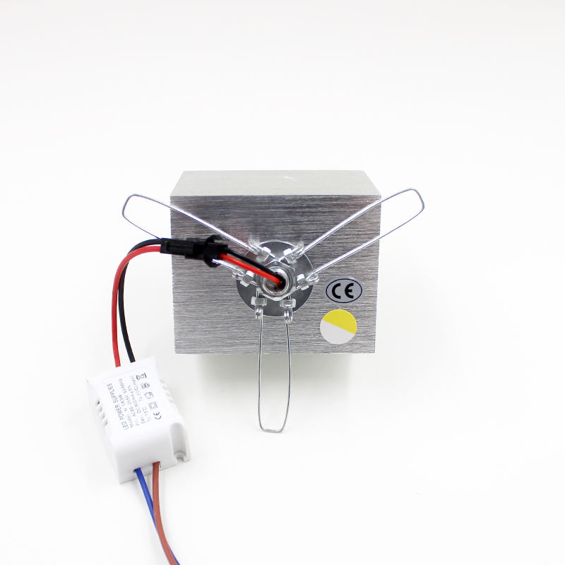 Lámpara de pared LED de 3W, AC85-265V, accesorio de iluminación para decoración de interiores, aplique de pared, porche, aluminio empotrado para dormitorio, sala de estar, pasillo