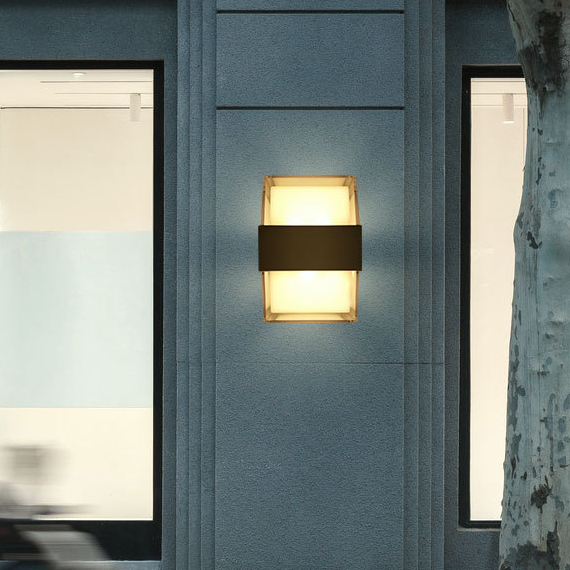 Nueva lámpara de pared Led impermeable acrílica redonda de 6 W para decoración de jardín y exteriores, candelabro de iluminación para puerta delantera