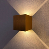 Ajustable IP65 impermeable interior y exterior cubo Cob LED lámpara de pared salón dormitorio aluminio arriba y abajo Led jardín porche luz