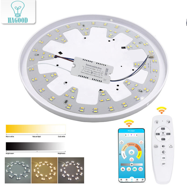 Superficie de fuente de luz de repuesto inteligente de 2,4G para candelabro de Control remoto, luz led de techo, controlador de luz de techo
