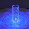 Atmósfera de control remoto Lámpara de cristal rosa Carga USB Sala de estar Dormitorio Lámpara de mesa pequeña Nuevo Regalo de cumpleaños de 360 ​​​​grados Lámpara de mesa LED