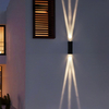 Luz de pared decorativa para exteriores, foco cuadrado impermeable, pasillo, exterior, foco de tres haces, puerta, luz de jardín