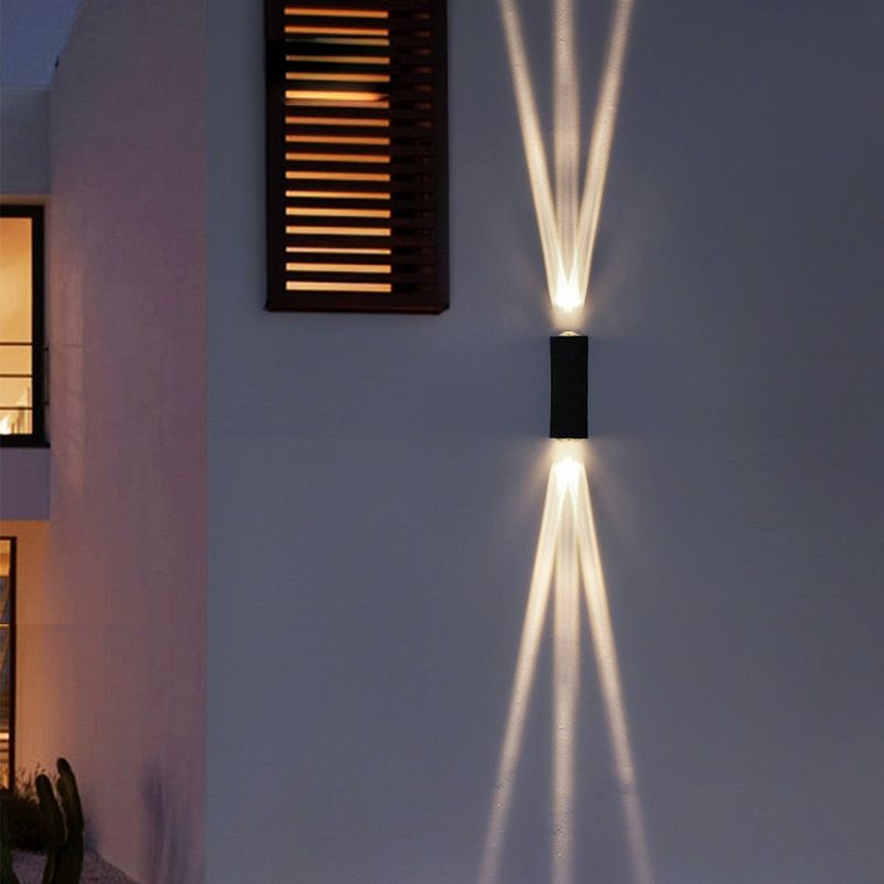 Luz de pared decorativa para exteriores, foco cuadrado impermeable, pasillo, exterior, foco de tres haces, puerta, luz de jardín