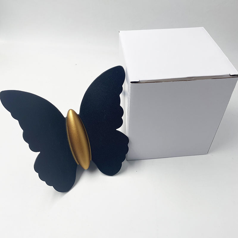 NUEVA lámpara de alta calidad de 6 W, lámpara elegante de mariposa a prueba de agua, lámpara de pared de concha de oro negro y luz nocturna para exteriores