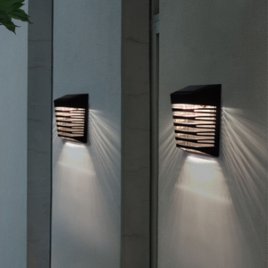 Mini Patio Iluminación solar Escaleras Cubierta Paso Luces IP65 Impermeable Exterior Jardín Empotrable Superficie Montada Led Lámpara de cerca solar