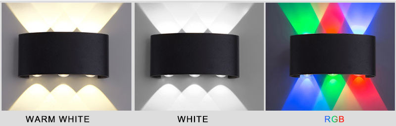 2023 decoración Industrial 6 W/8 W IP65 impermeable al aire libre Led lámpara de pared lámpara de pared arriba y abajo lámpara de pared