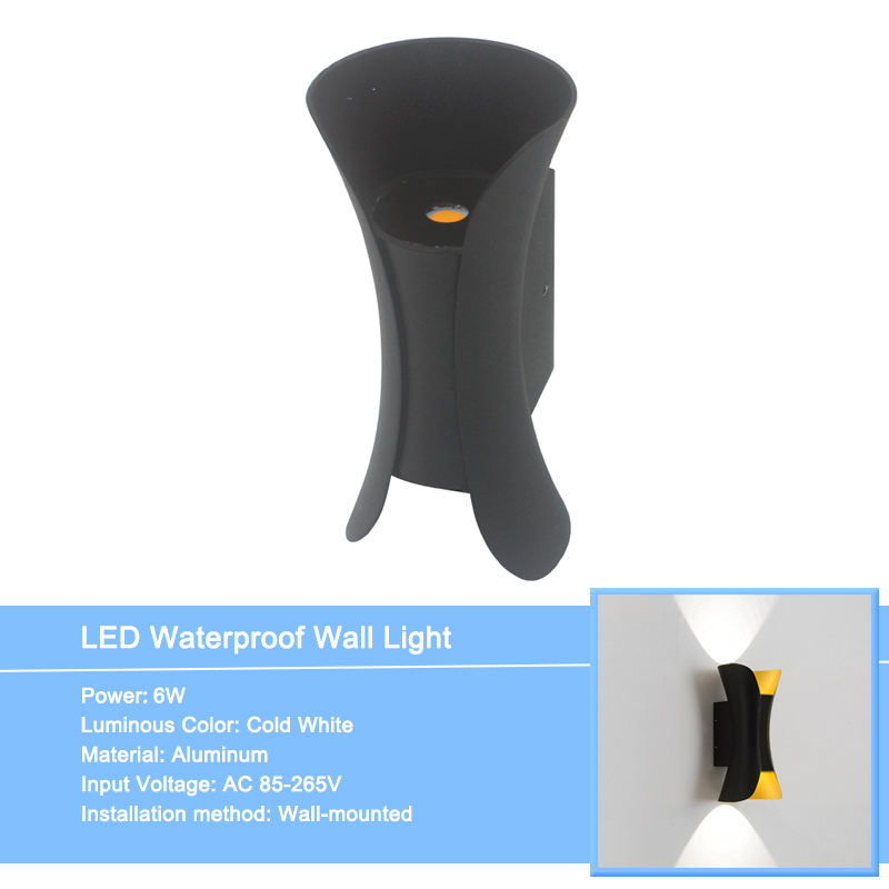 Exterior impermeable IP65 LED tira larga luz de pared moderna lámpara montada en la pared candelabro adecuado para sala de estar Patio porche Patio