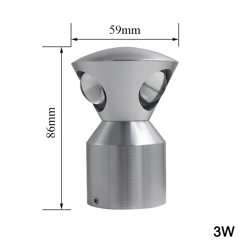Lámpara decorativa de pared con forma de seta de 3w con luz led y luz nocturna para interiores