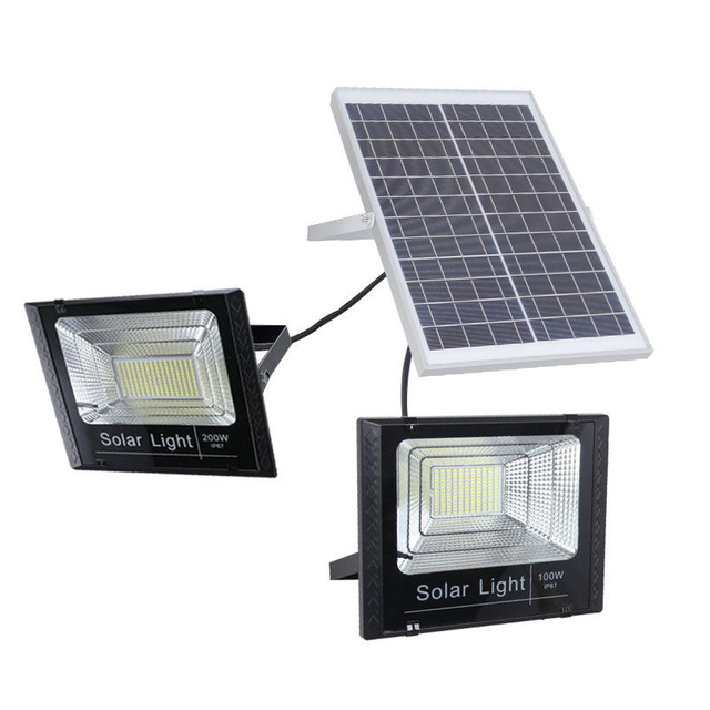 2023 caliente 10W 25W 45W 65W 120W 200W 300W LED Luces solares Proyector al aire libre Inundación solar Jardín Luces Led Farola solar