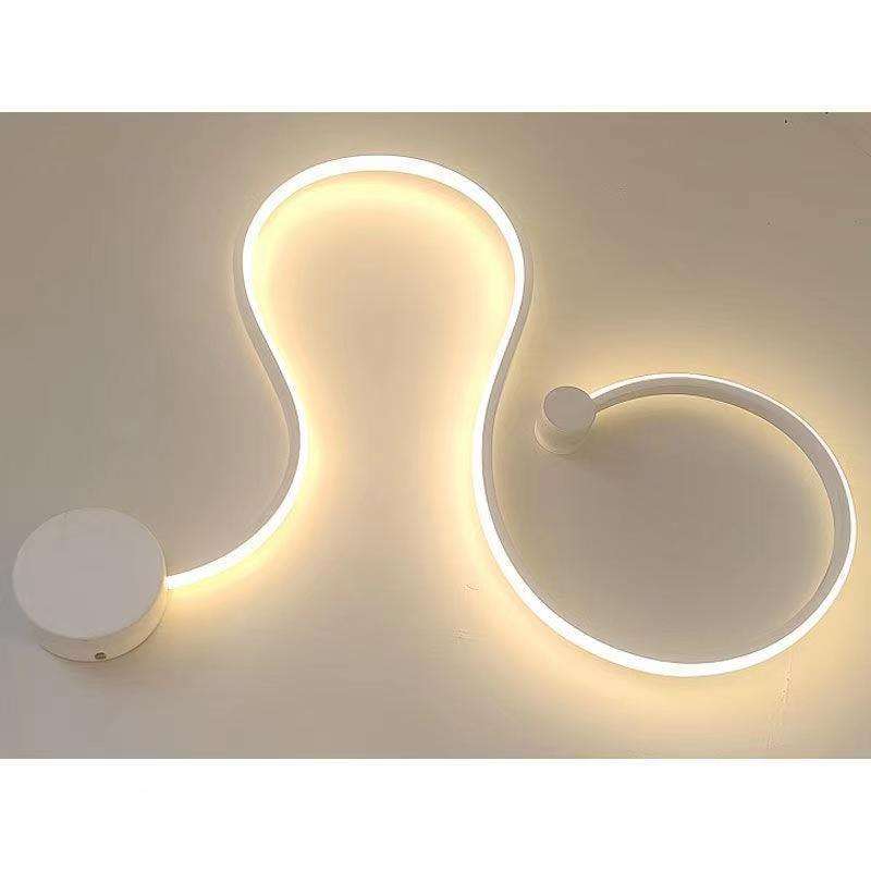 Lámpara de pared minimalista posmoderna, lámpara led creativa nórdica para decoración de cabecera de dormitorio, lámpara de pared para sala de estar, pasillo, lámparas de pasillo