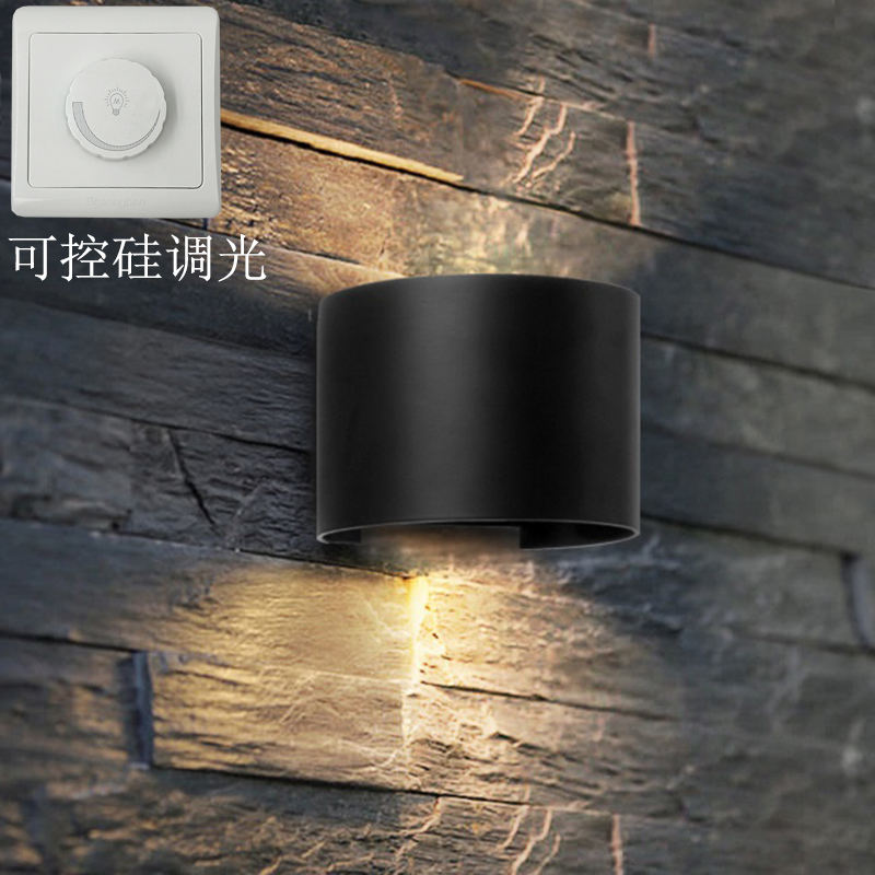 Hagood nueva lámpara de pared impermeable semicírculo 6W Led aplique de pared iluminación exterior impermeable IP65 ángulo de iluminación ajustable