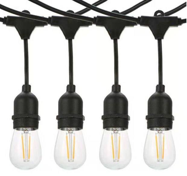 Iluminación de jardín inteligente 15m RGB ambiente de jardín cable de iluminación control de teléfono inteligente E27 fabricante de enchufes ventas directas