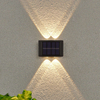 Lámpara solar para jardín al aire libre, lámpara de pared para el hogar, diseño de pared, nueva lámpara de pared luminosa hacia arriba y hacia abajo