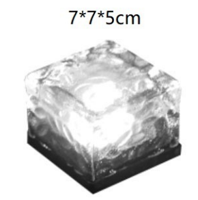 Luces solares de colores, luz en forma de hielo, luz led para exteriores, pared, lámpara solar para azulejos, lámpara cuadrada, luz decorativa en forma de hielo, lámpara enterrada solar, paso impermeable IP65, decoración para exteriores