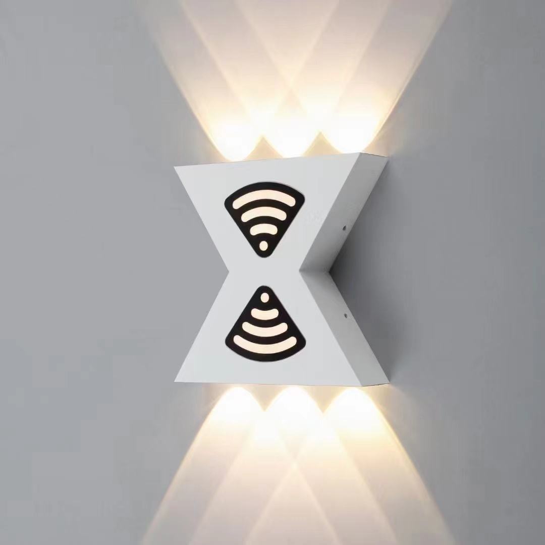 Luz de pared impermeable hacia arriba y hacia abajo, lámpara de pared de fondo Led para cabecera de dormitorio, candelabro giratorio para pasillo, iluminación de pared para interiores