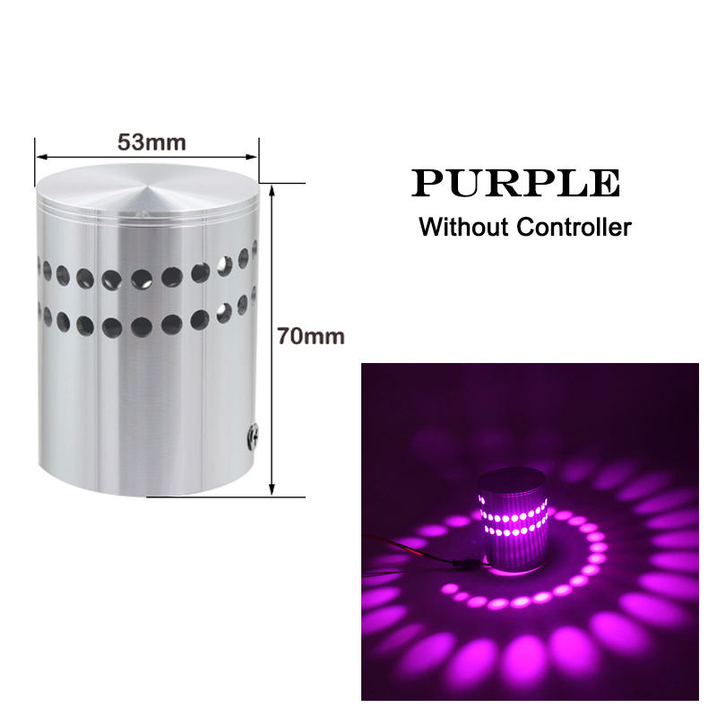 Luz mixta Luz de pared con orificio en espiral de alta calidad e iluminación interior colorida para la decoración de la sala de estar