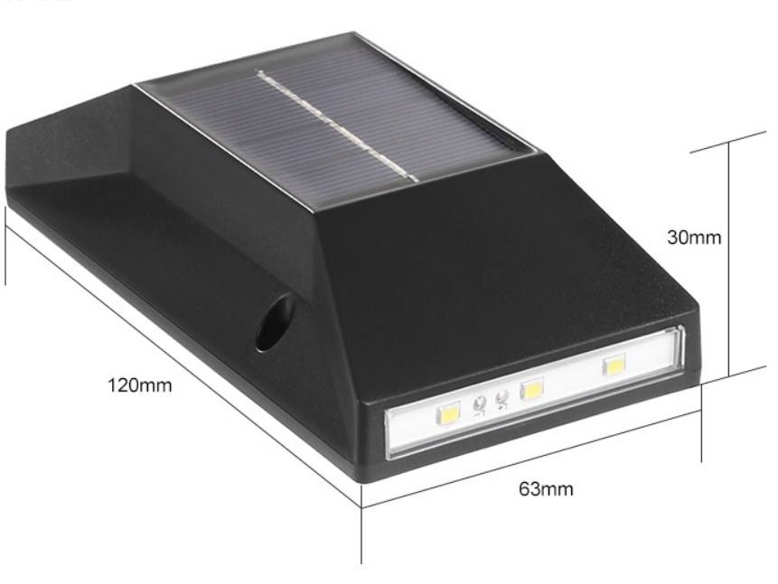 El producto más nuevo Abs Interior Hotel Luz decorativa Exterior Ip65 Impermeable Lámpara de pared LED solar Panel solar Luz de calle LED