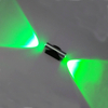 Suministro directo de fábrica, recto corto, cepillado, negro, 2W, 6W, iluminación de escalera, escalera, aplique LED de arriba y abajo