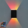 Lámpara de pared con efecto de luz de pared LED RGB 5W con control remoto Lámpara de pared colorida para interiores
