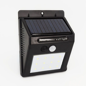 Luz de energía solar LED 20LED Luz montada en la pared Sensor de movimiento PIR Calentador de agua solar impermeable al aire libre