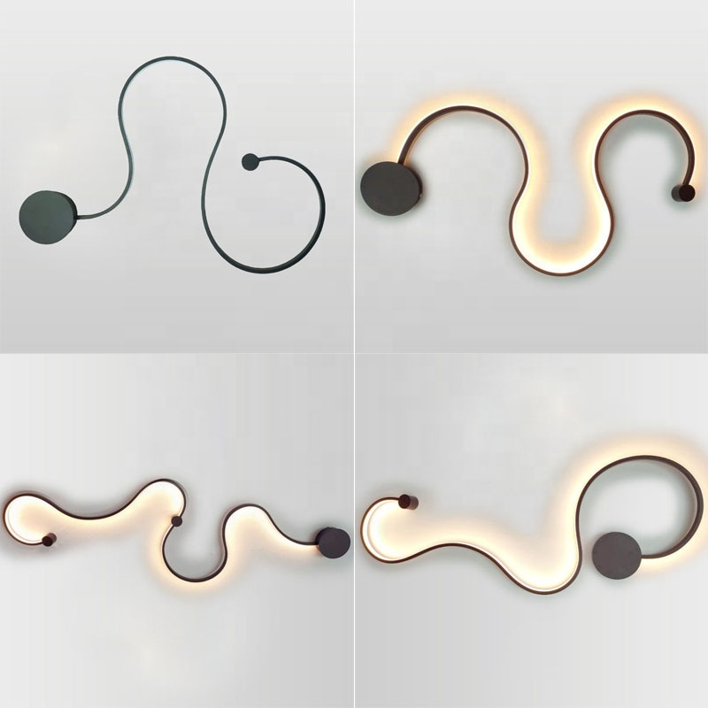 Einfache Moderne Kreative Wohnzimmerlampe Hintergrundwanddekoration Lámpara de diseño Speziell Geformte Nachttischlampen