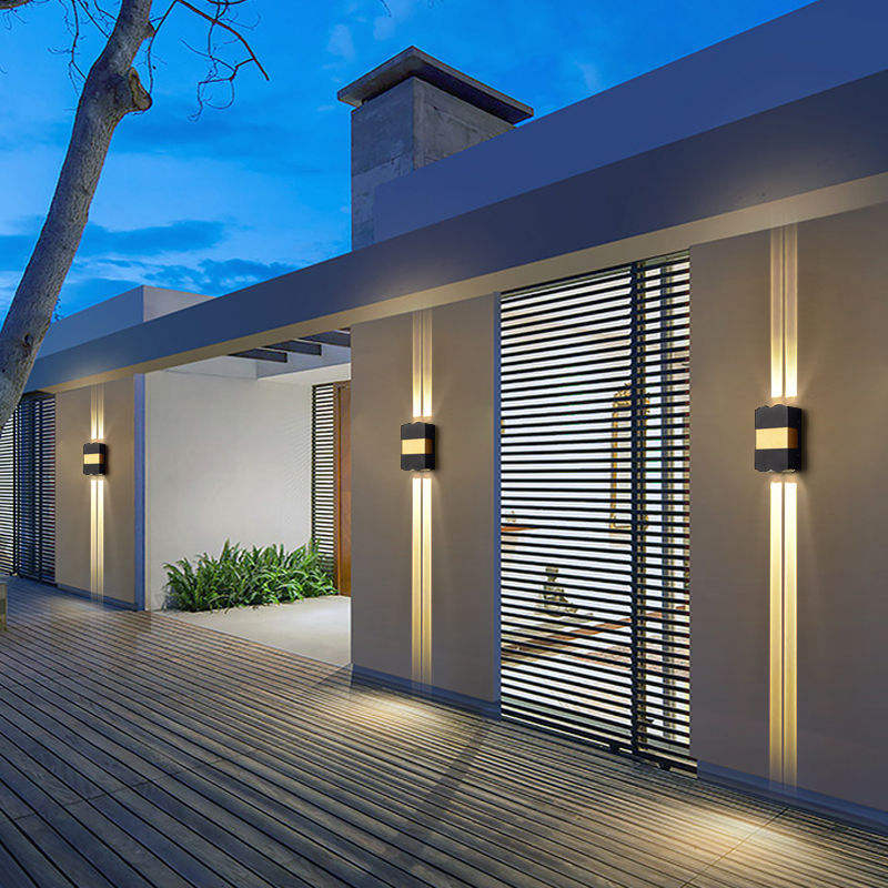 Lámparas de pared de 12W hacia arriba y hacia abajo, lámpara de pared LED de aluminio dorado y negro, lámpara de pared LED para dormitorio, sala de estar, pasillo, iluminación lateral