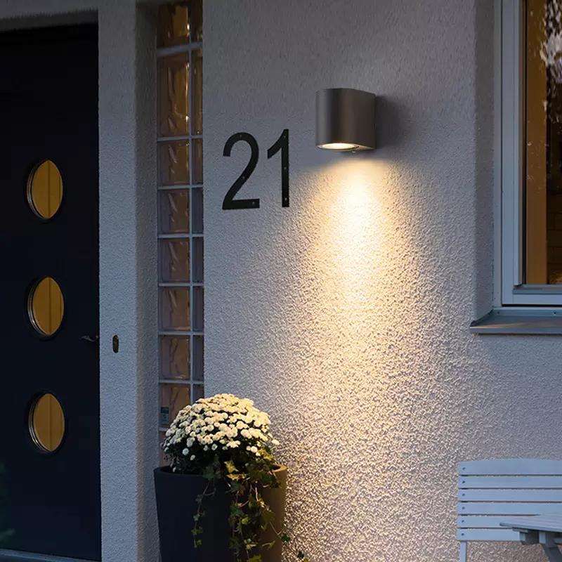 Columna de 5W, lámpara de pared impermeable de un solo cabezal, lámpara de noche única, lámpara de pared impermeable IP65 para decoración de jardín