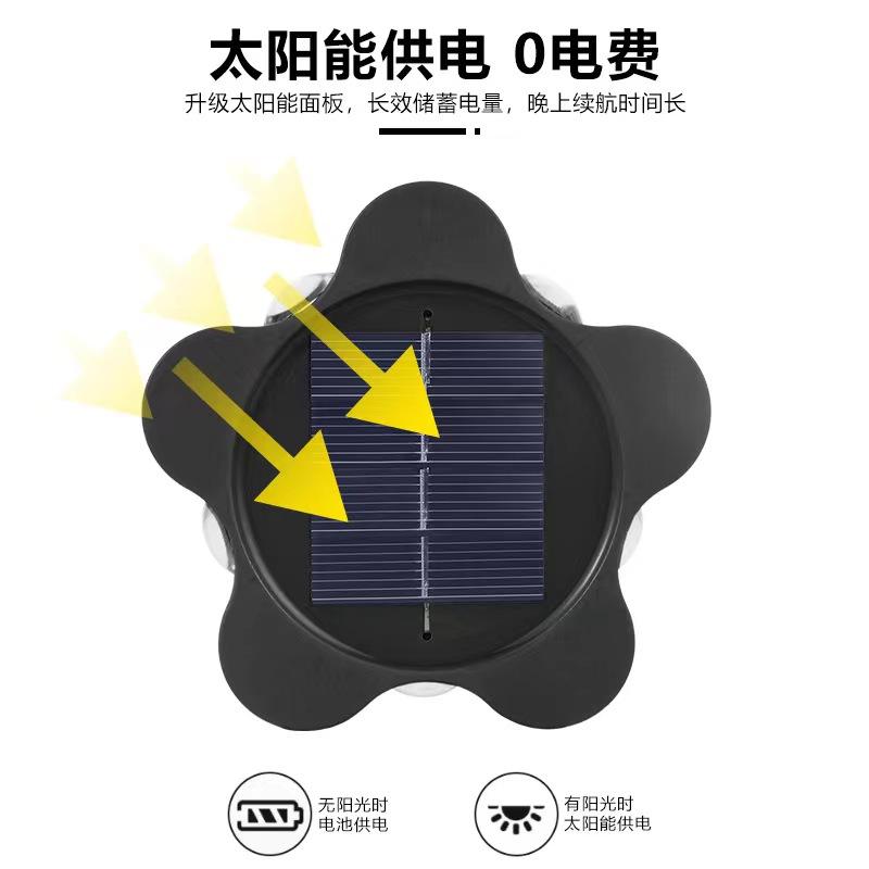 Lámpara solar de flores Lámpara solar con forma de flor lámpara solar especial apliques solares apliques solares apliques exteriores luces solares para paredes lámpara solar apliques solares para exteriores