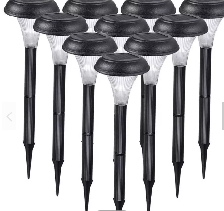 Luz solar LED Luz de jardín solar Lámpara de camino solar Venta caliente pequeña luz de pilar de jardín al aire libre de plástico pequeño y barato 
