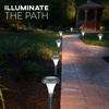 Luz solar LED Luz de jardín solar Lámpara de camino solar Venta caliente pequeña luz de pilar de jardín al aire libre de plástico pequeño y barato 