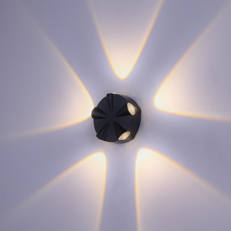 Lámpara de pared LED, iluminación redonda, luz de decoración para interiores y exteriores montada en la pared para Loft, baño, sala de estar, iluminación del hogar KTV