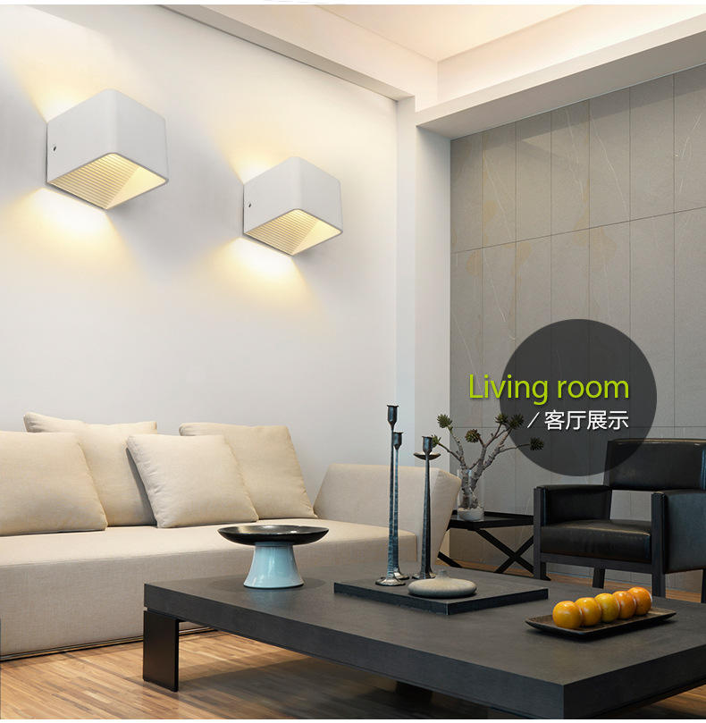 2023 3W 5W lámpara de pared LED Lampada dormitorio al lado de la luz de la pared decoración interior del hogar iluminación pasillo aplique de pared de aluminio AC90-260V